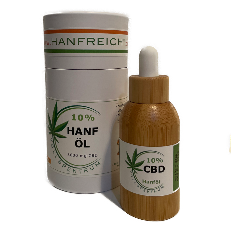 30ml Premium 10% Vollspektrum CBD-Öl (Tropfen)